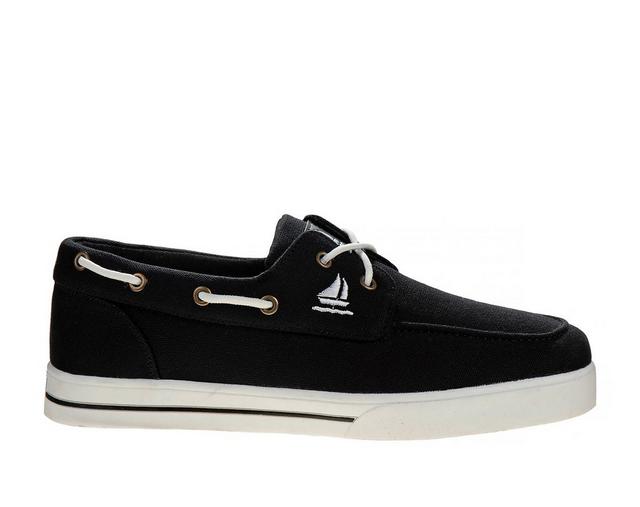 Men's Sail Knot Boat Shoes in Black color