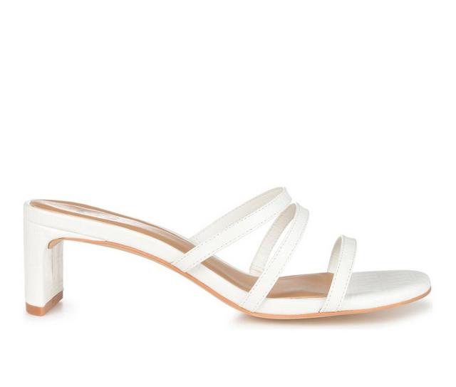 Women's Journee Collection Hariett Dress Sandals in White color