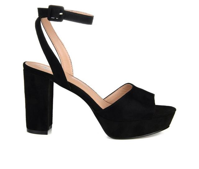 Women's Journee Collection Nairri Platform Heels in Black color