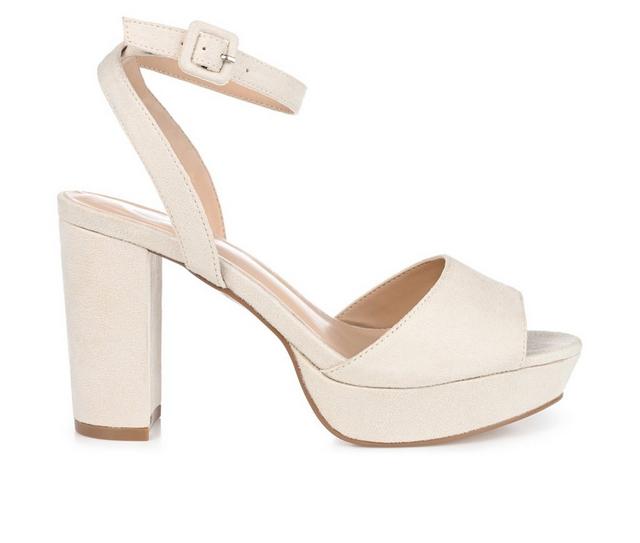 Women's Journee Collection Nairri Platform Heels in Nude color