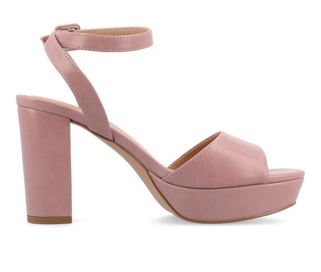 Women's Journee Collection Nairri Platform Heels in Rose color