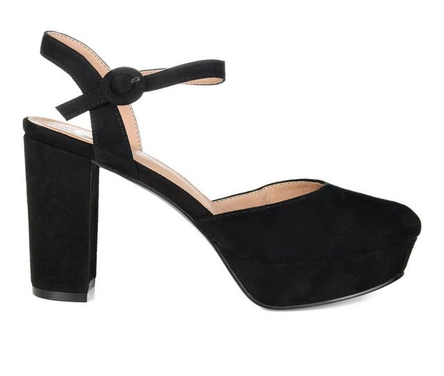 Women's Journee Collection Roslynn Platform Heels in Black color