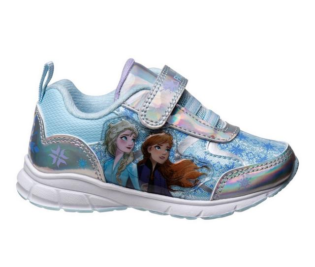 Girls' Disney Toddler & Little Kid Frozen 2 Silver Sneakers in Silver/Blue color