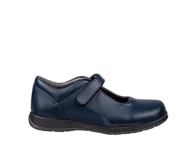 Girls' Academie Gear Toddler & Little Kid Lauren Wide Width Dress Shoes in Navy Wide color