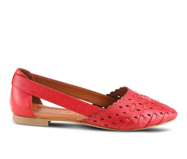Women's SPRING STEP Delorse Flats in Red color