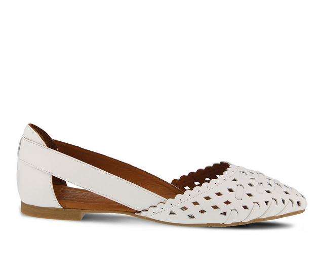 Women's SPRING STEP Delorse Flats in White color