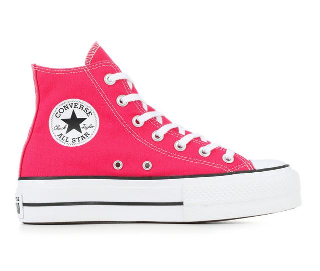 Neon pink converse high tops best sale