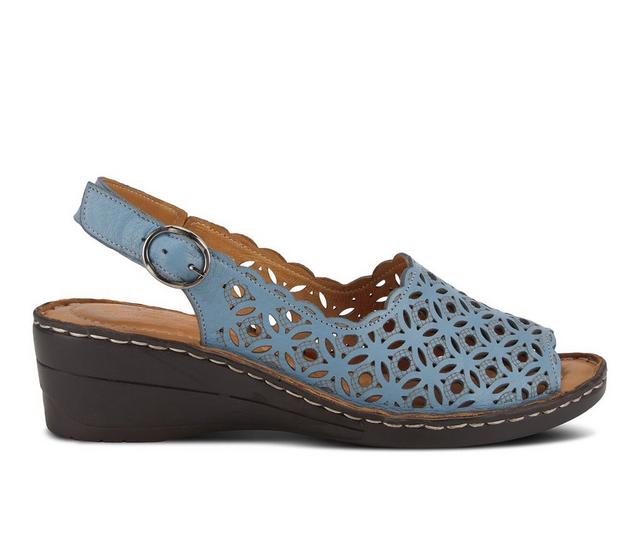 Women's SPRING STEP Belizana Wedge Sandals in Blue color