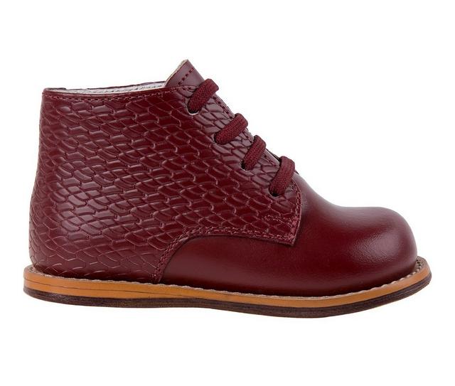 Girls' Josmo Infant & Toddler Baby First Walker Woven Boots in Burgundy Woven color