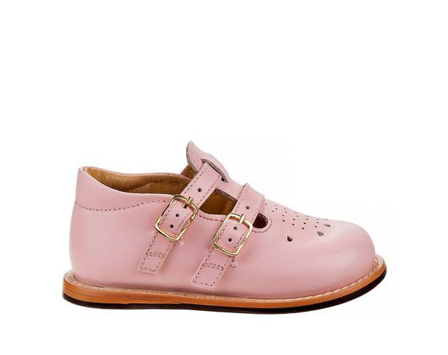 Girls' Josmo Infant & Toddler Buckle Walking Wide Width Shoes in Pink color