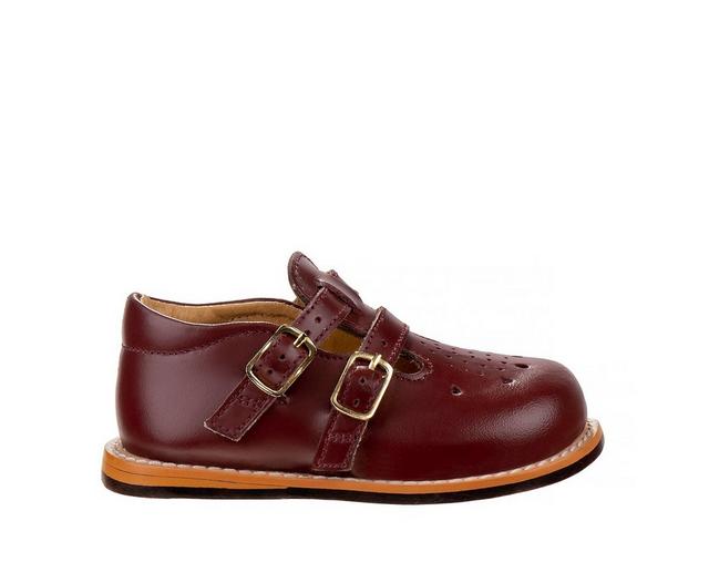 Boys' Josmo Infant & Toddler Buckle Walking Wide Width Shoes in Burgundy color