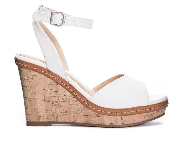 Women's CL By Laundry Booming Wedges in White color