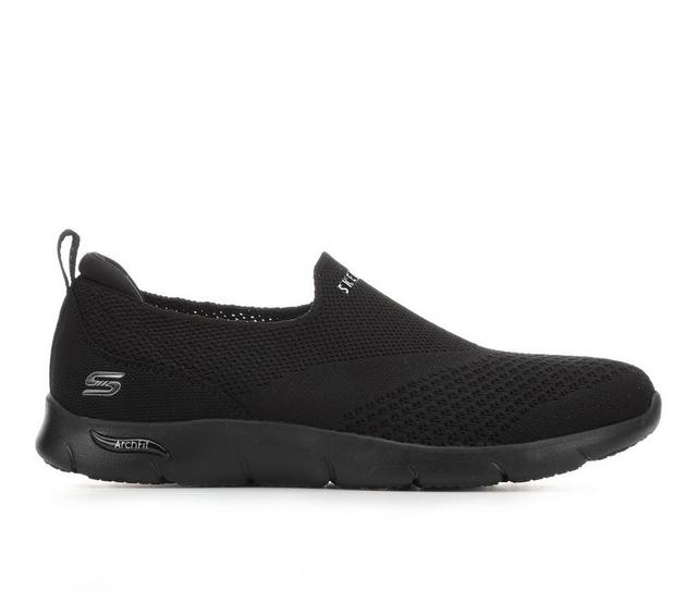 Women's Skechers Arch Fit Don't Go 104164 Slip-On Sneakers in Black/Black color