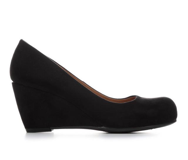 Women's CL By Laundry Nima Wedges in Black Suede color