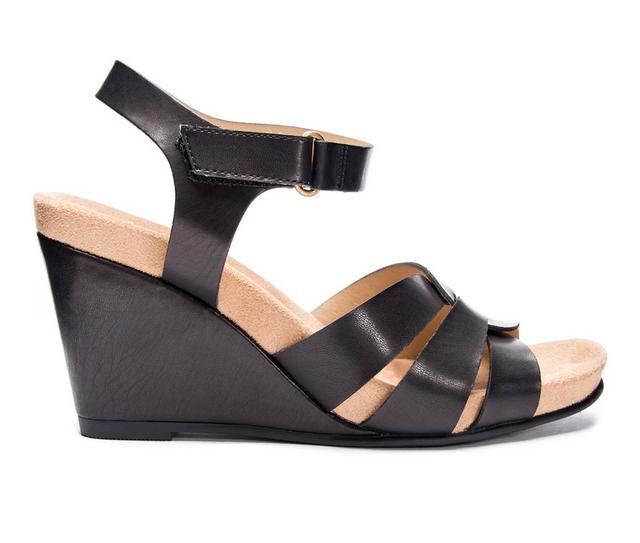 Women's CL By Laundry Truest Wedge Sandals in Black color