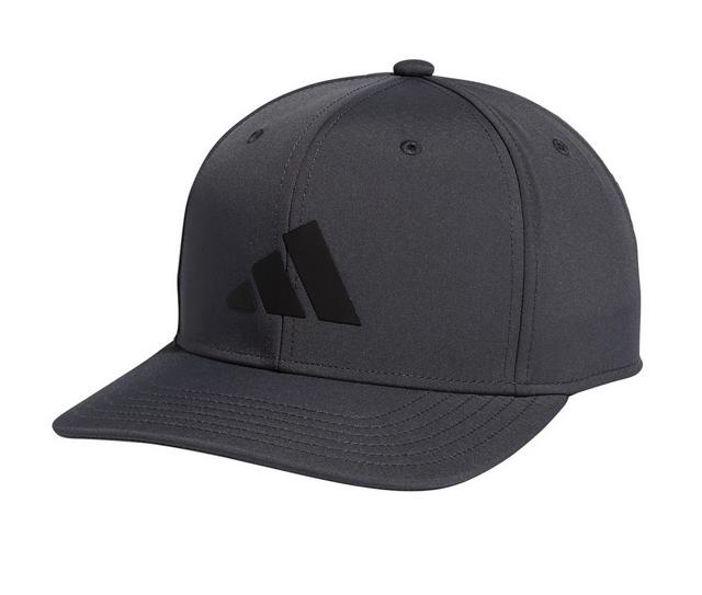 Adidas 3-Bar Flat Bill Snapback Cap in Grey Six/Black color