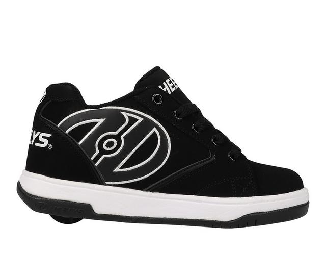 Boys' Heelys Little Kid & Big Kid Voyager Skate Sneakers in Blk/Wht color