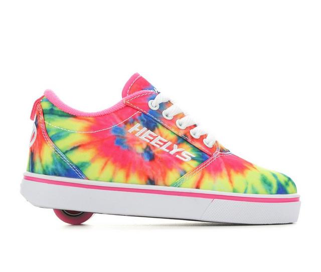 Girls' Heelys Little Kid & Big Kid Pro 20 Print Wheeled Sneakers in NeonPnk/Tie Dye color