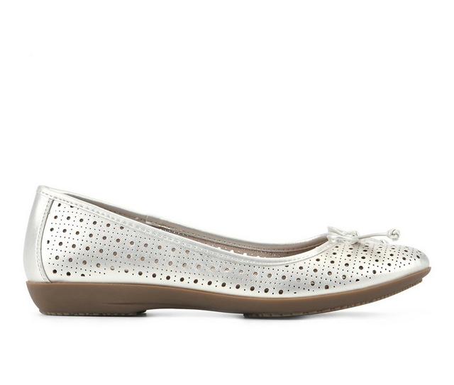Women's Cliffs by White Mountain Cheryl Flats in Platino/Met color