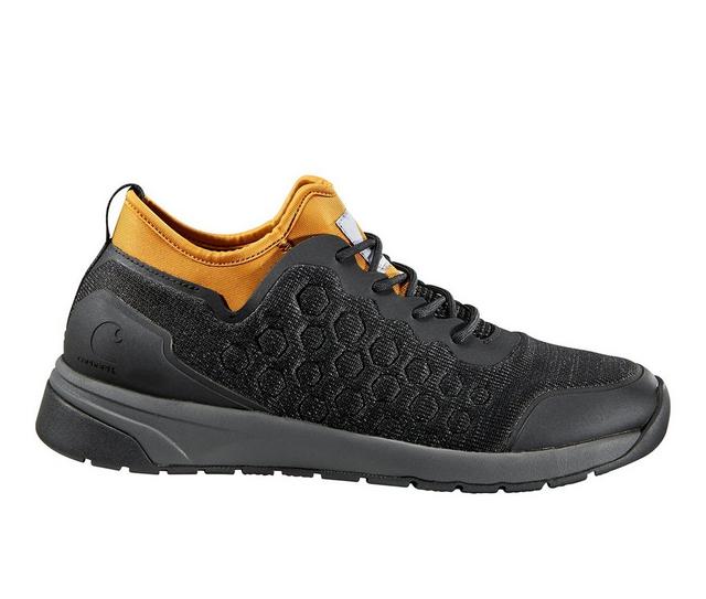 Men's Carhartt CMD360 Force SD Soft Toe Slip-Resistant Shoes in Black/Gold color