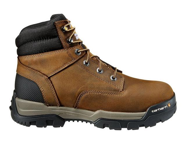 Men's Carhartt CME6347 Waterproof Composite Toe Work Boots in Bison color