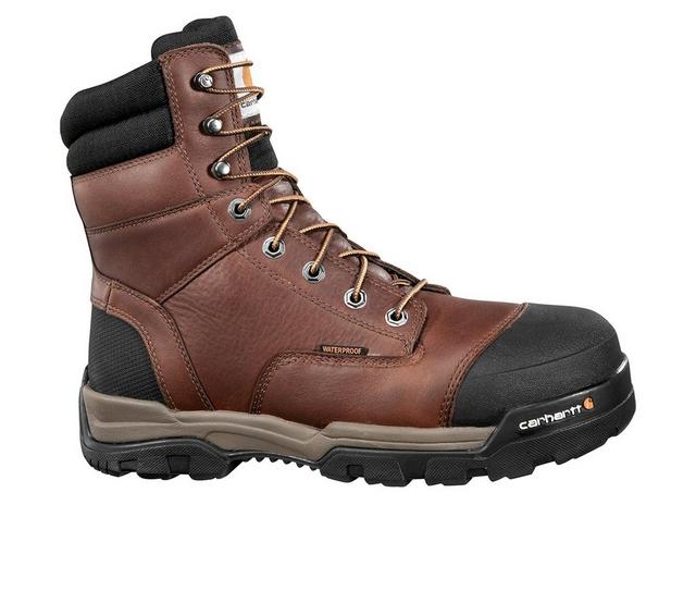 Men's Carhartt CME8355 Composite Toe Lace-Up Work Boots in Peanut color
