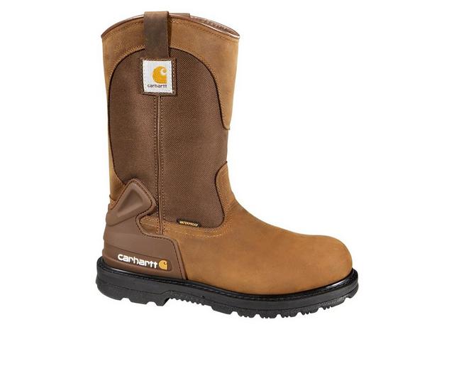 Men's Carhartt CMP1100 Heritage Soft Toe Pull-On Work Boots in Bison color
