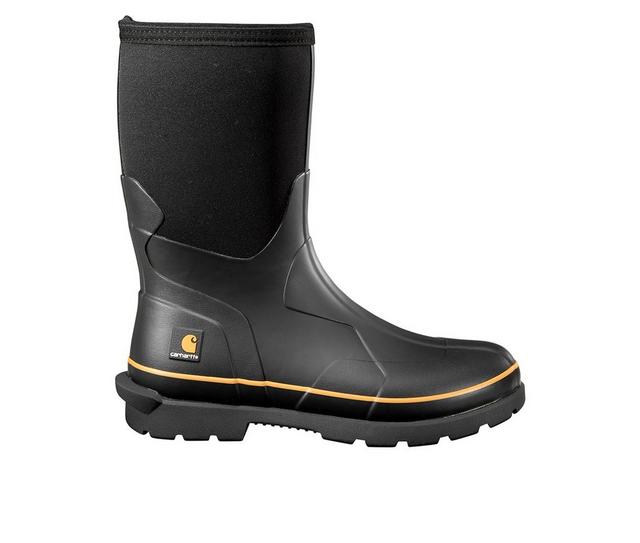 Men's Carhartt CMV1121 Soft Toe Rubber Work Boots in Black color