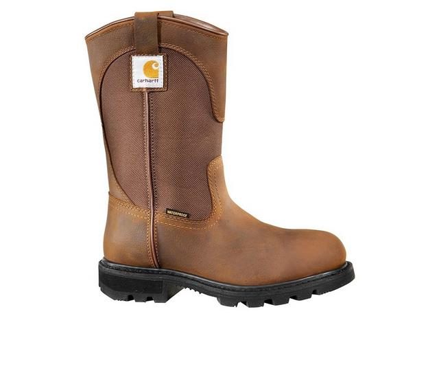 Women's Carhartt CWP1150 Women's Welt Soft Toe Pull On Work Boots in Bison Brown color