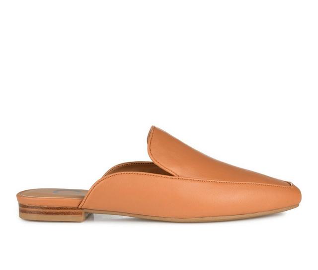 Women's Journee Collection Akza Mules in Cognac color