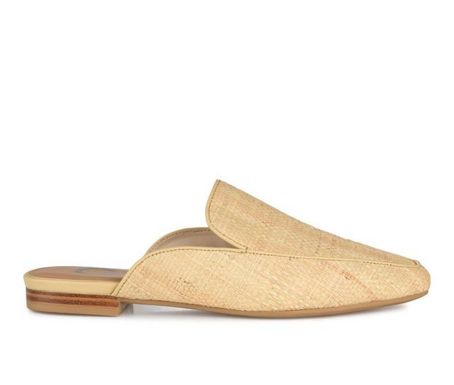 Women's Journee Collection Akza Mules in Beige color