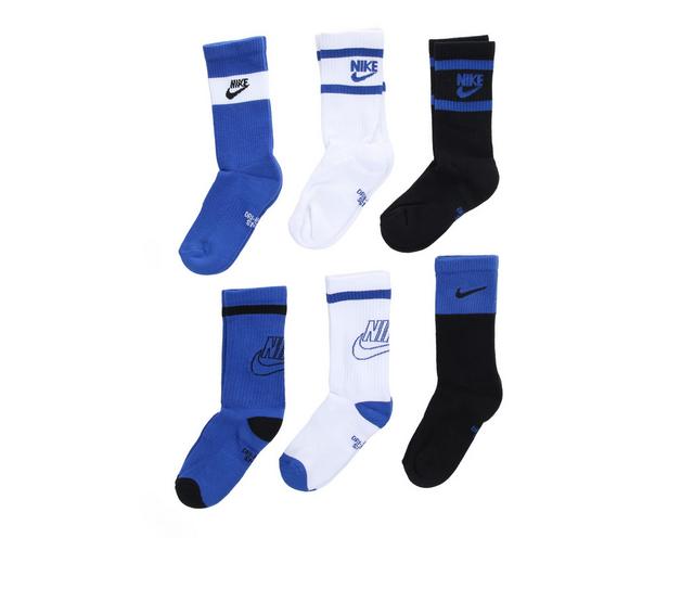 Nike 6 Pair Fashion Cushion Crew in Royal Small color