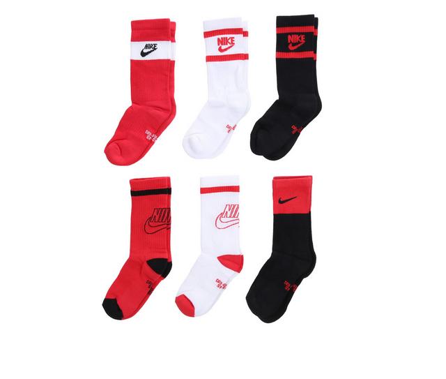 Nike 6 Pair Fashion Cushion Crew in Red Small color