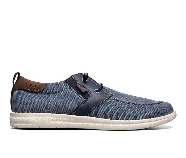 Men's Nunn Bush Brewski Moc Toe Shoes in Navy color