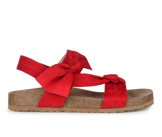 Women's Journee Collection Xanndra Footbed Sandals in Red color