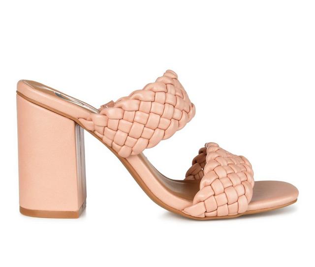 Women's Journee Collection Melissa Dress Sandals in Blush color