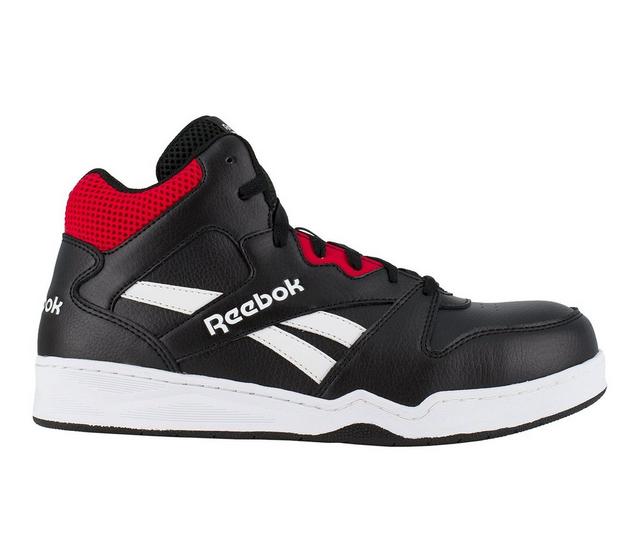 Men's REEBOK WORK BB4500 High-Top Work Sneakers in Black/Red color