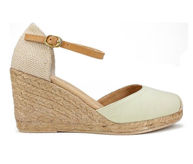 Women's White Mountain Mamba Espadrille Wedges in Natural color