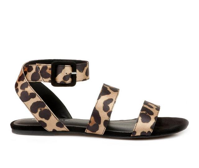 Women's Rampage Sienna Flat Sandals in Leopard color