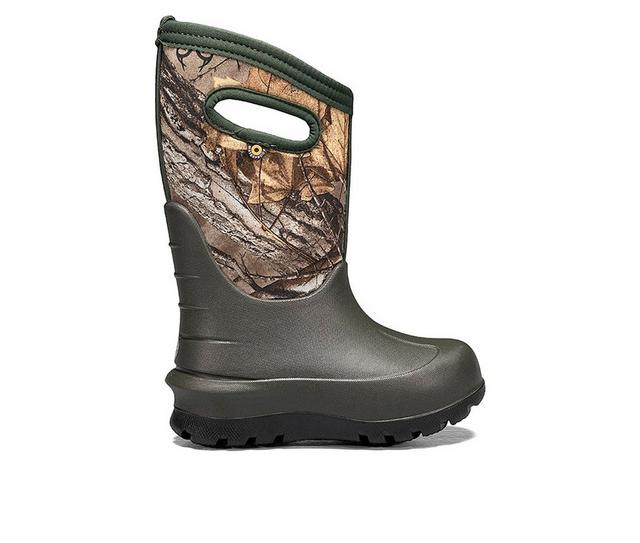 Boys' Bogs Footwear Little Kid & Big Kid Neo Classic Realtree Camo Rain Boots in Dark Green color