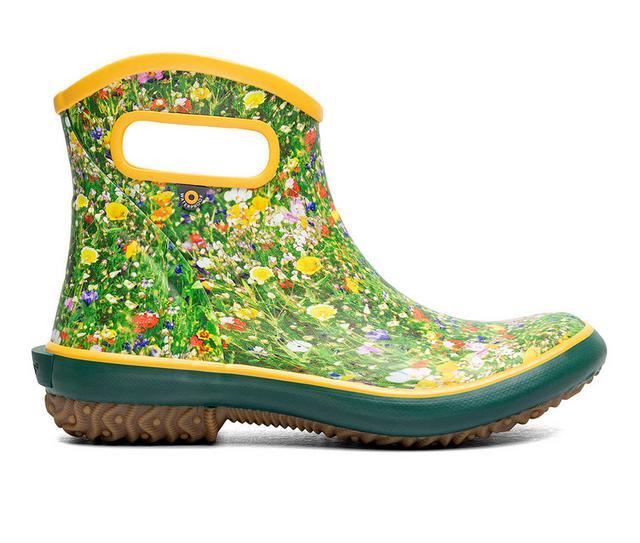 Women's Bogs Footwear Patch Ankle Rain Boots in Grass Multi color