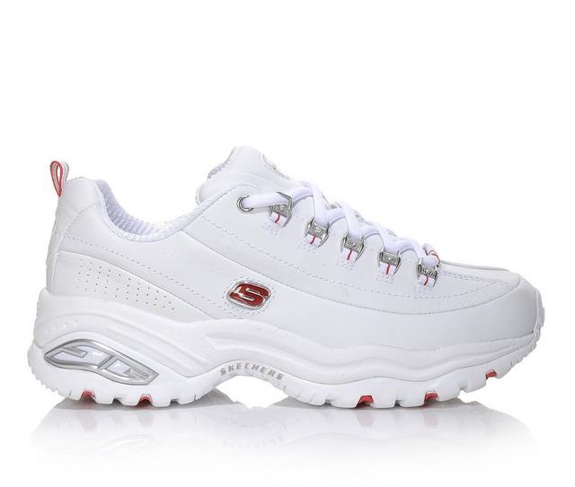 Women's Skechers D'Lites Tiffany 11097 Sneakers in Wht/Red/Rhinest color