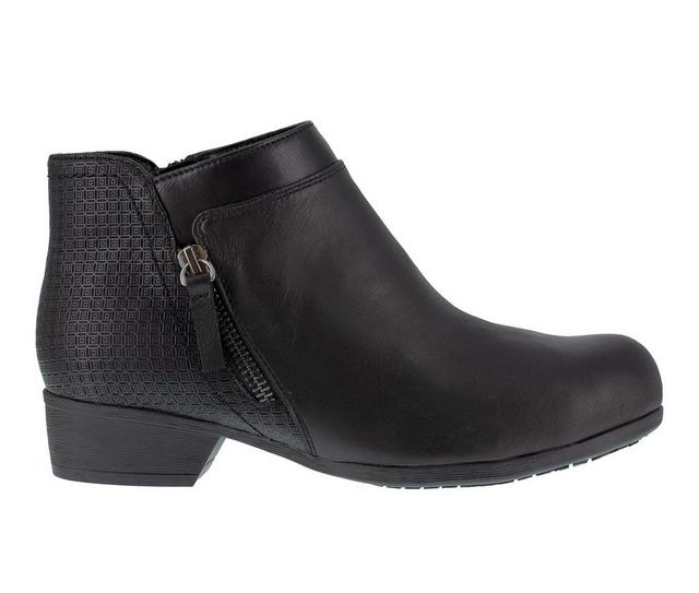 Women's Rockport Works Carly Slip-Resistant Booties in Black color