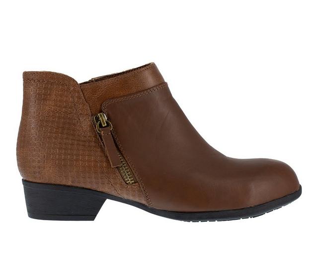 Women's Rockport Works Carly Slip-Resistant Booties in Brown color