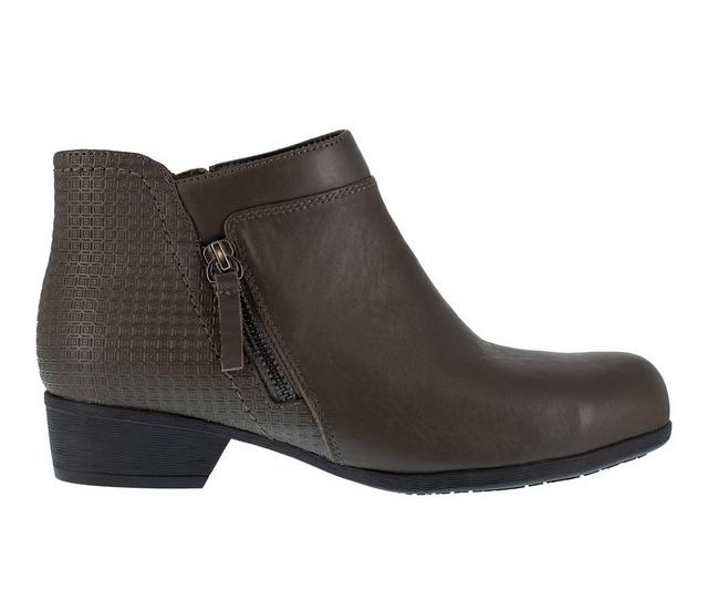 Women's Rockport Works Carly Slip-Resistant Booties in Charcoal color