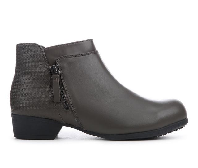 Women's Rockport Works Carly Slip-Resistant Booties in Charcoal color