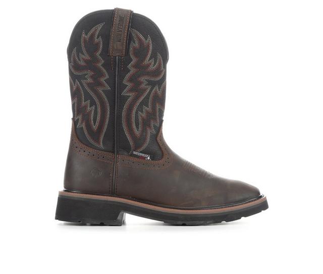 Men's Wolverine 10768 Rancher Soft Toe Waterproof Cowboy Boots in Black/Brown color