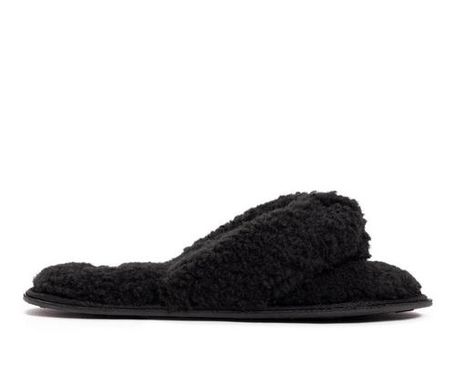 MUK LUKS Taryn Thong Slippers in Ebony color