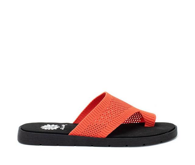 Women's Yellow Box Feeza Sandals in Rich Coral color