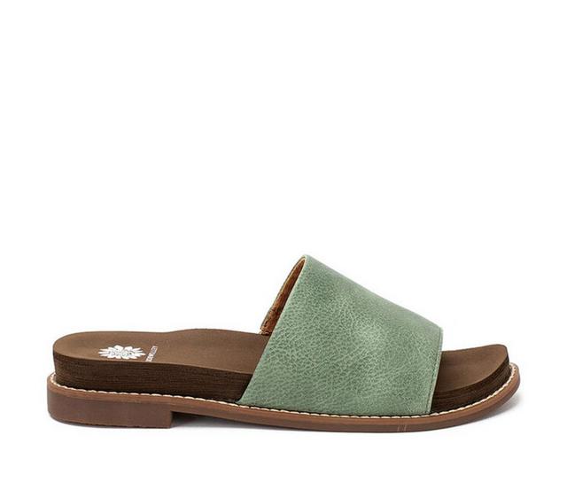 Women's Yellow Box Kalo Slip-On Sandals in Sage color